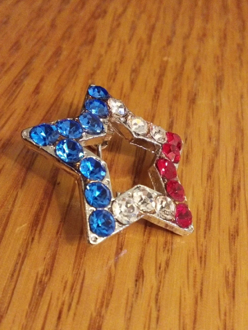 Rhinestone Star Stud Earrings in Red, White & Blue